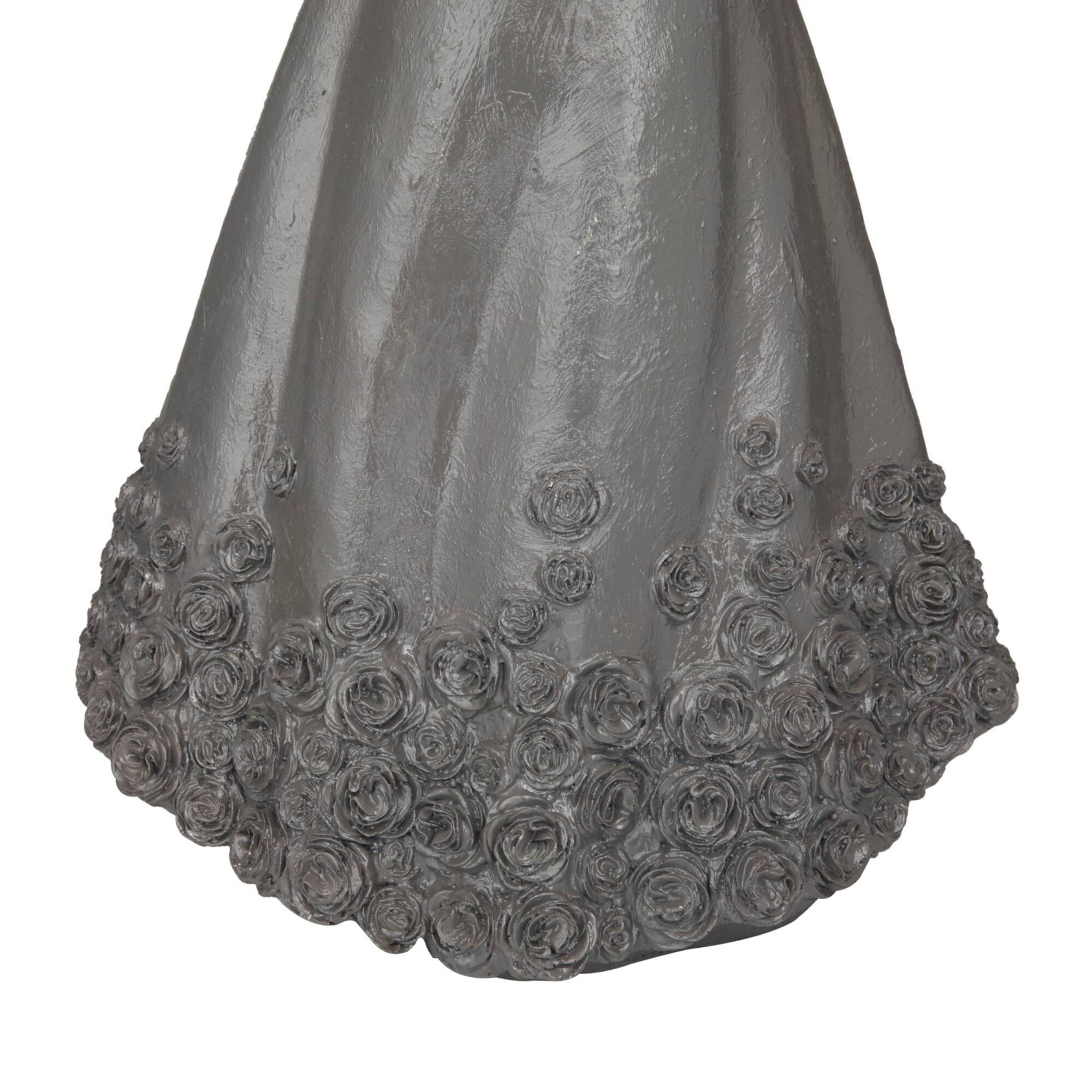 Set of 2 Grey Resin Traditional Sculpture, 22" x 11" x 6"